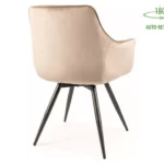 Krzesło obrotowe welurowe MANGO Velvet - ciemny beżowy Bluvel 40