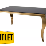 Stół PRINCE 150x90 - czarny/złoty