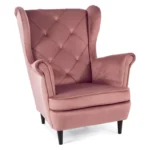 Fotel LADY Velvet - różowy Bluvel 52