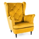 Fotel LADY Velvet - żółty Bluvel 68