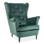 Fotel LADY Velvet - zielony Bluvel 78