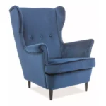 Fotel LORD velvet - granatowy Bluvel 86