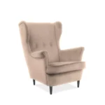 Fotel LORD Velvet - beżowy Bluvel 28