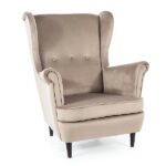 Fotel LORD Velvet - ciemny beżowy Bluvel 40