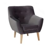Fotel NORDIC 1 Velvet - szary Bluvel 14