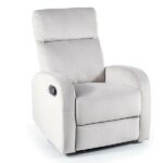 Fotel rozkładany OLIMP Velvet - jasny szary Bluvel 03