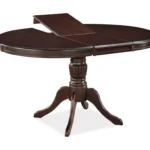 Stół okrągły rozkładany OLIVIA 106/141x106 - ciemny orzech