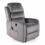 Fotel z funkcją masażu PEGAZ M Velvet - szary Bluvel 14