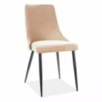 Krzesło welurowe PIANO B Velvet - beż Bluvel 28
