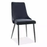 Krzesło welurowe PIANO B Velvet - czarny Bluvel 19