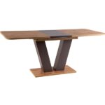 Stół rozkładany PLATON IN 136-176x80 - dąb wotan/brąz