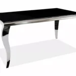 Stół PRINCE 180x90 - czarny/chrom