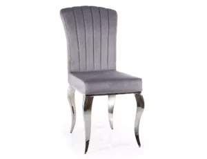 Krzesło Prince Velvet szary