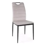 Krzesło tapicerowane welurowe RIP Velvet - jasny szary Bluvel 03