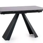 Stół rozkładany SALVADORE CERAMIC II 120/180x80 - szary/czarny mat