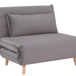 Fotel rozkładany SPIKE Velvet - szary