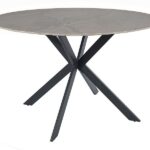 Stół okrągły TALIA 120 cm - szary/czarny