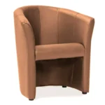 Fotel TM-1 ekoskóra - jasny brąz