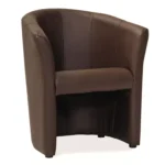 Fotel TM-1 ekoskóra - ciemny brąz