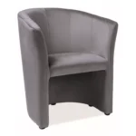 Fotel TM-1 Velvet - szary Bluvel 14
