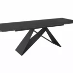 Stół rozkładany WESTIN Ceramic 160/240x90 - czarny/czarny mat