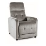 Fotel rozkładany OTUS Velvet - szary Bluvel 14