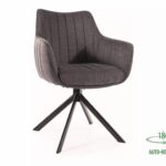 Krzesło obrotowe tapicerowane AZALIA Brego - czarny/ciemnoszary Brego 18