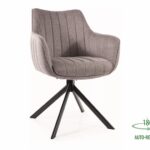 Krzesło obrotowe tapicerowane AZALIA Brego - czarny/szary Brego 07
