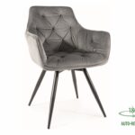 Krzesło obrotowe welurowe MANGO Velvet - szary Bluvel 14