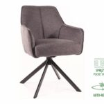 Krzesło obrotowe tapicerowane NOTTI Brego - czarny/ciemnoszary Brego 18