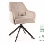 Krzesło obrotowe tapicerowane NOTTI Brego - czarny/jasny beż Brego 31