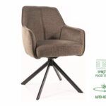 Krzesło obrotowe tapicerowane NOTTI Brego - czarny/oliwkowy Brego 77