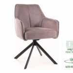 Krzesło obrotowe tapicerowane NOTTI Brego - czarny/szary Brego 07