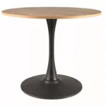Stół okrągły AMADEO II 90 - dąb/czarny mat