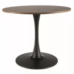 Stół okrągły AMADEO II 90 - orzech/czarny mat