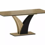 Stół rozkładany VENTO 120/160x68 - dąb artisan/czarny