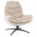 Fotel obrotowy GISELLE - róż antyczny/beżowy