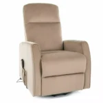 Fotel rozkładany LETO Velvet - beżowy Bluvel 28