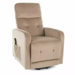 Fotel rozkładany OTUS II Velvet - beżowy Bluvel 28