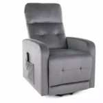 Fotel rozkładany OTUS II Velvet - szary Bluvel 14