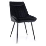 Krzesło tapicerowane welurowe AGAT Velvet - czarny 19