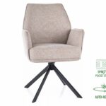 Krzesło obrotowe tapicerowane HUGO Brego - beżowy