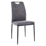 Krzesło tapicerowane RIP Brego - ciemny szary