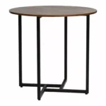 Stół okrągły ALTO II - brąz rustykalny/czarny
