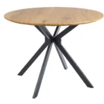 Stół okrągły ASTER 100 cm - dąb/czarny mat