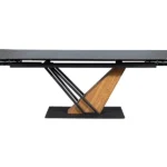 Stół rozkładany GENESIS 160/220x90 - czarny/jesion