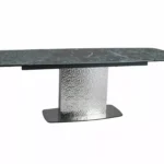 Stół rozkładany MONCLER CERAMIC VERDE ALPI (160-240)X90 - morski-czarny mat/ stal nierdzewna