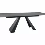 Stół rozkładany SALVADOE CERAMIC PIETRA DI SAVOIA (160-240)X90 - jasny szary mat/ czarny mat