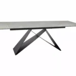 Stół rozkładany WESTIN CERAMIC Diamond Cream 160/240x90 - kremowy/czarny mat