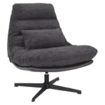 Fotel obrotowy FELICIA Raven - ciemny szary/czarny